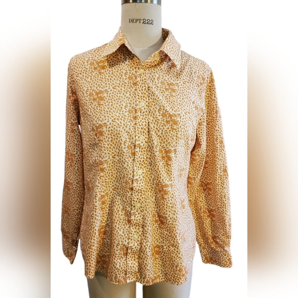 Orvis Long Sleeve Fall Floral Shirt Size‎ 8